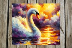 Swan | 8 impressiomism skinny tumbler Sublimation designs Product Image 3