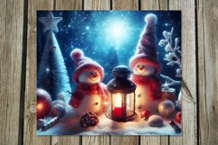 Snowman | Christmas Skinny tumbler sublimation design PLUS Product Image 3