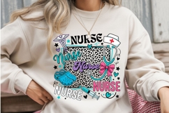Super Nurse PNG, Cute Nurse Collage Sublimation, Leopard Product Image 3