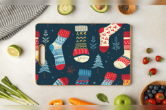 Winter Knitted Socks Cutting Boards sublimation Design Product Image 3