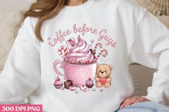 Coffee before guys PNG, Cozy Valentine Sublimation PNG Product Image 1