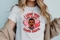 I Love You Like Kanye Loves Kanye Caricature With Hearts Product Image 3