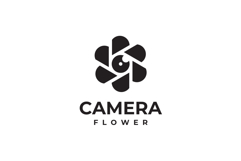 Colorful Camera Flower Vector Logo Design Product Image 3