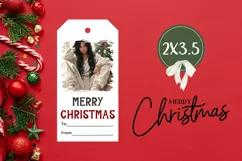 Cozy Winter Gift Tags, Cartoon Christmas Girl Sublimation Product Image 3
