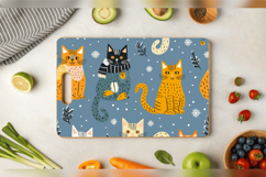 Cute Winter Cats Cutting Boards sublimation Design Product Image 3