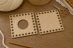 Digital download base for tissue box square laser cut 5 inch Product Image 3