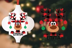 Christmas Girl Name SVG, Buffalo Plaid Moose SVG, Moose Svg Product Image 3