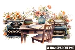 Vintage Floral Writing, Vintage Floral Writing Clipart Product Image 1