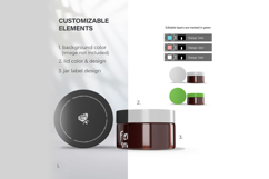 Amber Glass Jars - PSD Mockup Product Image 3