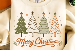 Merry Christmas PNG, Christmas Trees PNG, Christmas Shirt Product Image 1