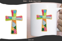 Patchwork cross png design for T-shirts Product Image 3