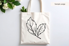 Hand Drawn Fall Leaf Pair SVG Product Image 3