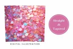 Confetti Tumbler Wrap, Pink Tumbler, Glitter Sublimation Product Image 3