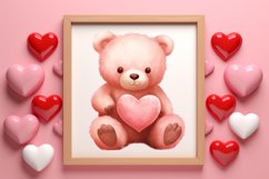 Valentines Day Bear Clipart, Christmas Clipart Product Image 3