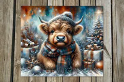 Christmas cow | 4 retro xmas Sublimation Tumbler designs Product Image 3