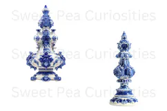 Blue Toile, Ephemera, PNG, Clipart, Junk Journal, flowers Product Image 3