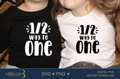 Half Way To One Svg , New born Auntie,Baby S Product Image 3