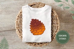 Glitter Cone Illustration, Cartoon Cone PNG, Autumn Print Product Image 3