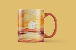 Sunrise Orange Digital Paper Product Image 3