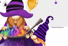A family of dwarf witches for Halloween, Halloween gnome Product Image 3
