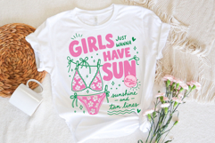 Girls Just Wanna Have Sun PNG, Coastal Summer Sublimation Product Image 3