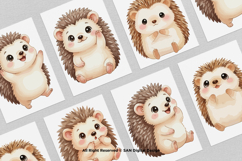 15 Bundle Watercolor Hedgehog Animal Cartoon Kids Thorns Product Image 3