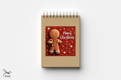 Cute Christmas gingerbread man digital paper Product Image 3