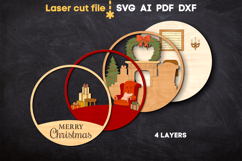 Merry Christmas Sign SVG laser cut files for Glowforge Product Image 3