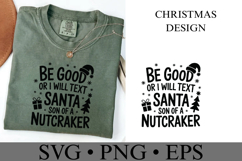 Be Good or I will text Santa Svg | Christmas svg | Shirt Svg Product Image 3