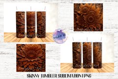 Tooled Leather Sunflower Tumbler Sublimation Bundle Product Image 3