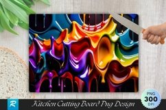 Watercolor Colorful Cutting Board Sublimation Design Product Image 1