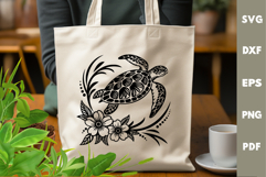 Turtle Design, Underwater World, Cutting board, Laser SVG Product Image 3