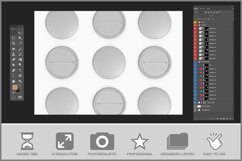 Pin Button Round Mockup - Top View Product Image 3