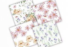 Watercolor Garden floral Digital Paper Product Image 3