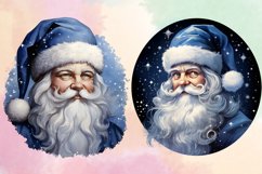 Vintage Blue Christmas Clipart Bundle, Christmas PNG Product Image 4