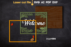 Christmas Welcome Sign SVG laser cut files for Glowforge Product Image 3