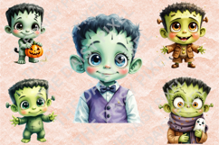 Cute Frankenstein, Frankenstein Kid, Monster Kids, 20 PNGs Product Image 3