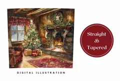 Christmas Tree Tumbler, Watercolor Christmas Tumbler Wrap Product Image 3