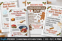 Christmas Kitchen Towel PNG, Christmas cocktail Recipe PNG Product Image 1