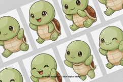 15 Bundle Watercolor Baby Turtle Cute Turtle Ocean Animal Product Image 3