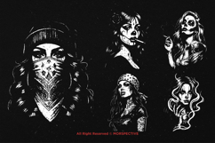 10 Bundle Dark Art Gangster Girl Mafia Muertos Mexicana Product Image 5