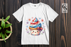 Patriotic Cupcake Clipart Sublimation PNG Product Image 3