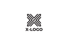 Geometric Letter X Logo Design Vector Product Image 3