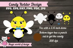 Bee boy Candy Dome Svg , 3d svg cut file, Couple Ornament Product Image 2