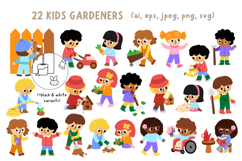 Garden clipart, patterns, backgrounds, designs for kids Product Image 3