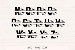 Soccer Monogram SVG Alphabet AZ | Football Split Letter Product Image 3