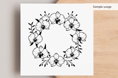 Orchid Wreath SVG Product Image 3