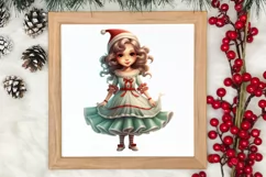 Christmas Little Girl Clipart Sublimation, Christmas PNG Product Image 3
