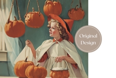 Vintage Halloween Tumbler Wrap, Pumpkins Tumbler Design Product Image 3