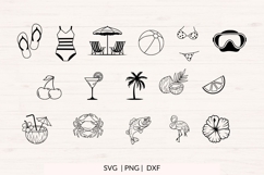 Summer SVG Bundle, Beach &amp; Tropical Clipart Product Image 3
